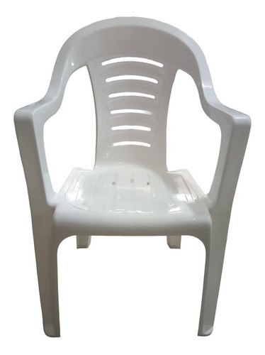 Sillon Plastico Reforzado Apilable Antideslizante Blanco Mic