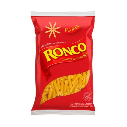 Pasta Corta Plumitas Ronco 1kg Cargill 0382 1.65 Ml.