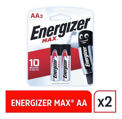 Imagen 7 de 10 de Pilas Energizer Aa Max Alcalina Blister X 2 Unidades Pila