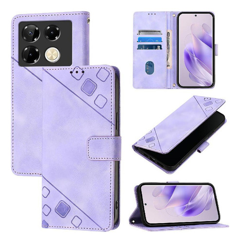 Funda Cartera De Cuero Magnética For Infinix Note 40 Pro 5g