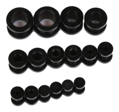 16pcs Acero Inoxidable Tapones Para Los Oí Tunnel Stretcher