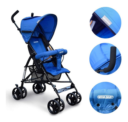 Imagen 1 de 10 de Cochecito Paraguitas Bebe Mega Baby 0+reforzado Super Oferta