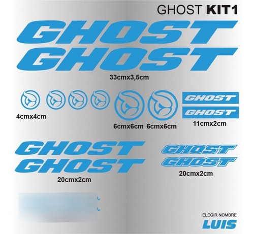 Ghost Kit1 Sticker Calcomania Para Cuadro De Bicicleta