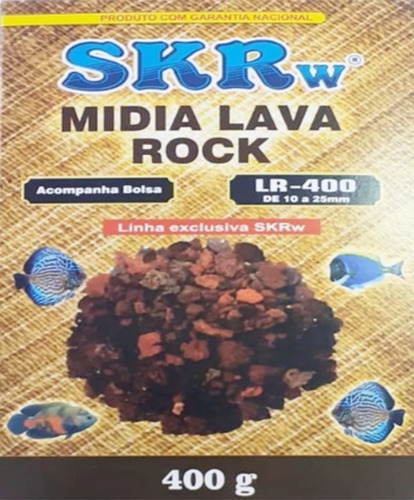 Mídia Biológica Natural Lava Rock 400g 