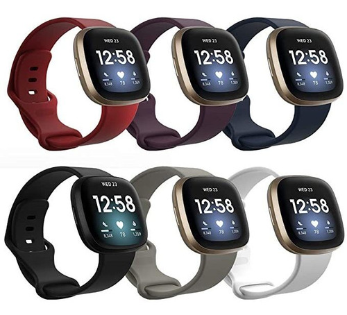 Paquete De 6 Bandas Compatibles Con Fitbit Versa 3 / Fitbit