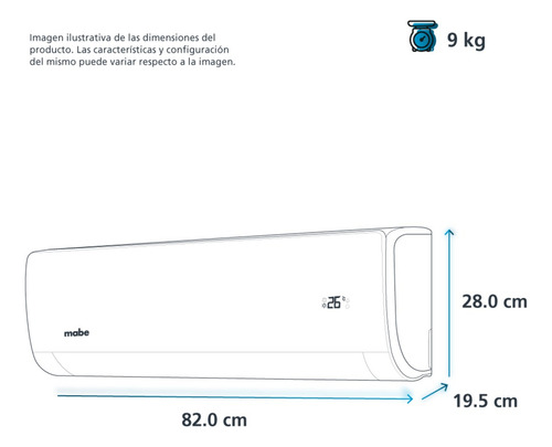 Aire Acondicionado Mini Split Mabe Frío 220v 12,000 Btu