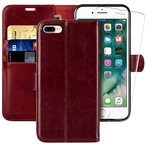 Monasay Funda iPhone 8 Plus Wallet, iPhone 7 Plus Zntfd