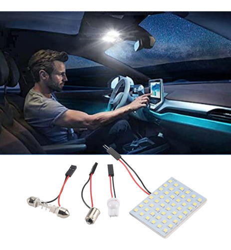 Panel De Luz Led Blanco 1210 Smd 48 Para Interior De Coche W