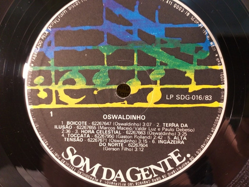 Oswaldinho Céu E Chão Lp Vinil C/ Encarte Ótimo (Usado)