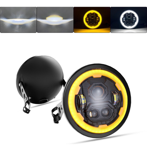 7 Pulgadas Faros Carcasa Y Soporte Más Brillante Beam Par-1m20/c236