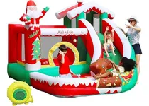 Comprar Airmyfun Casa Inflable De Navidad Con Tobogán Inflable