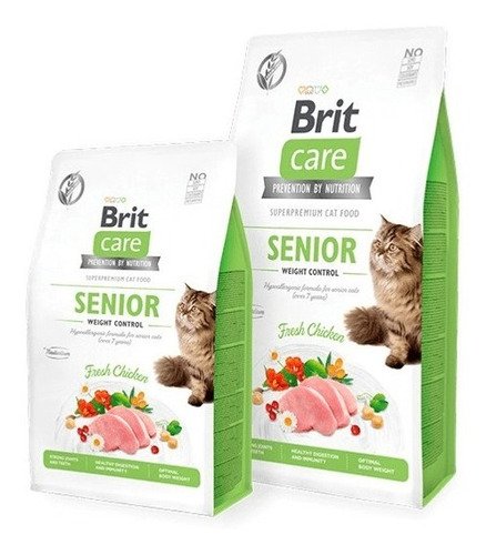 Brit Care Alimento Gato Senior Weight Control 7kg Razas