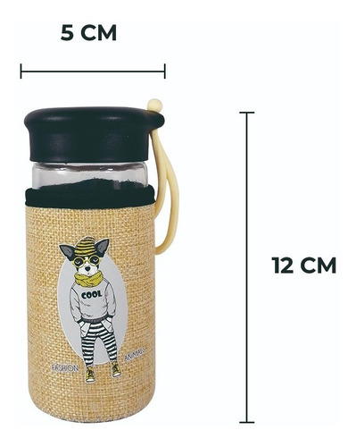 Imagen 6 de 6 de Set De 28 Termos De Vidrio Mini Animals Hipster Mayoreo