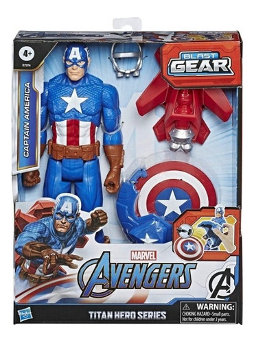 Figura Capitan America Avengers Marvel Con Escudo Lanzador