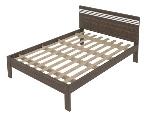 Cama Casal 1.95x1.48m Tecno Mobili Estrado Madeira Cm8009