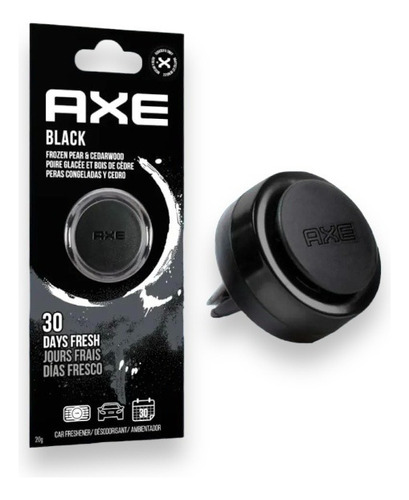Aromatizador Para Auto Rejilla Axe - Black 19g Color Negro Fragancia Pera Y Cedro