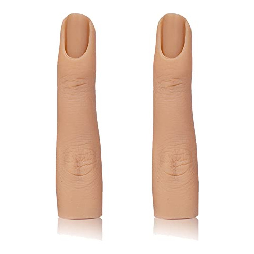 Dedo De Silicona Para Entrenamiento De Uñas Postizas, 2 Unid