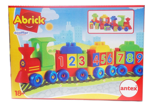 Abrick Tren Bloques Numeros Didáctico Bebes Antex 9062