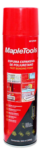 Espuma Expansiva De Poliuretano 500ml 12 Pzas Maple Tools