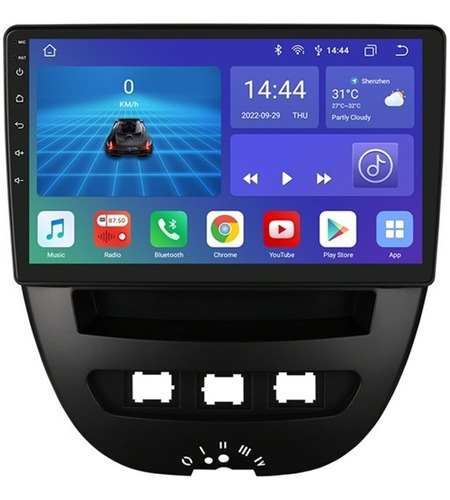 Estéreo Peugeot 107 2005-2014 Carplay Android 2+32g Gps Wifi