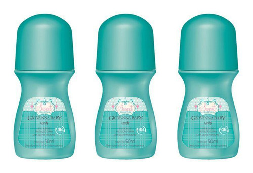 Desodorante Roll-on Giovanna Baby Candy 50ml - Kit C/3un