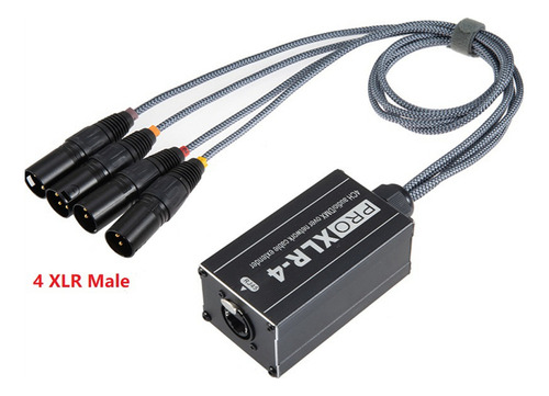 Extensor Ethernet Xlr/dmx A Ethercon Rj45 Cat5/cat6, Negro