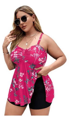 Traje De Baño Dos Piezas Tankini De Mujer Tallas Extra