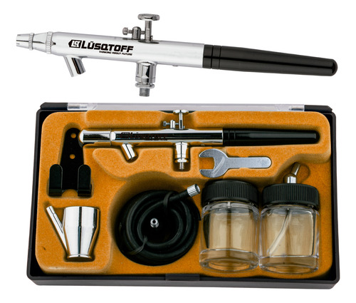 Aerografo Para Pintar Kit Completo 50 Psi Lusqtoff Lk04