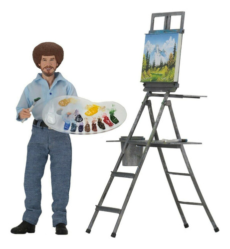 Neca - Bob Ross - Figura De Acción Vestida De 8 Pulgadas