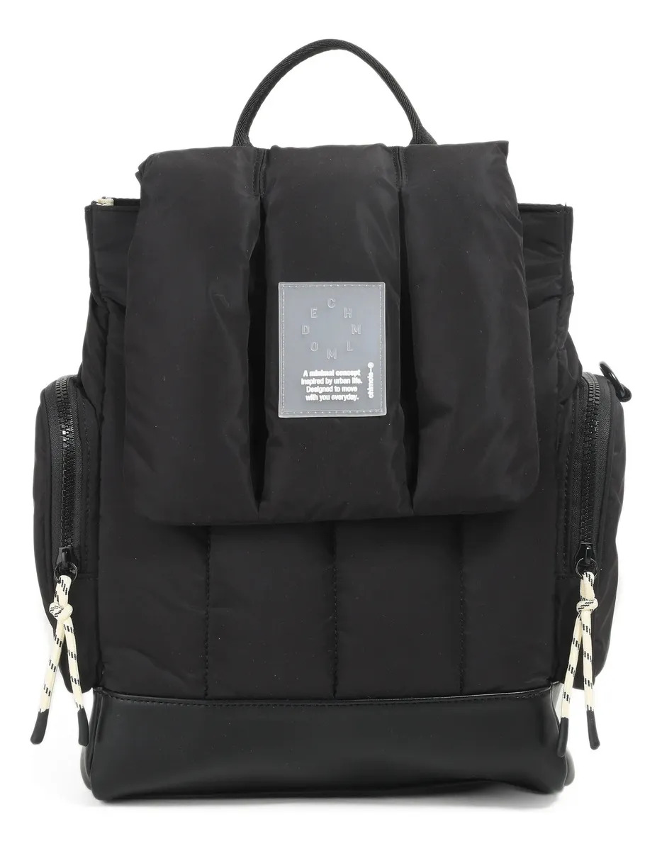 Mochila Chimola Dana Urbana Matelasse Efecto Puffer M237 Black Dana