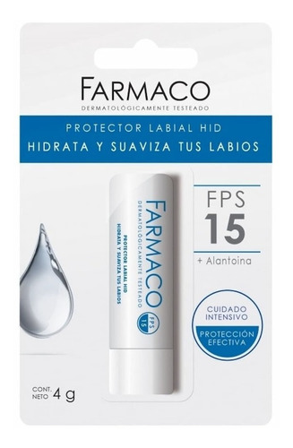 Protector Labial Hidrante Farmaco Con Fps 15 Y Alantoína 4g