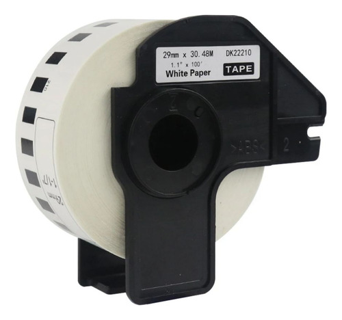 X10 Rollos Etiquetas Continua Soporte Dk2210, 29mm X 30,48mt