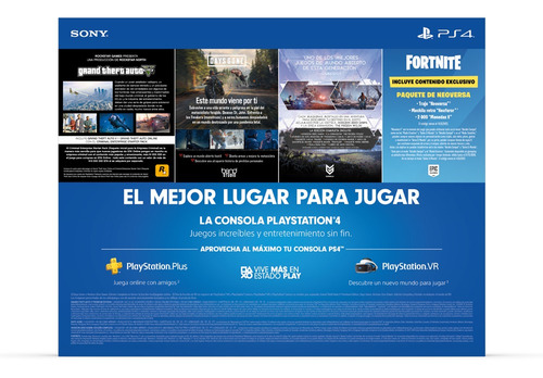 Playstation 4 1tb Mega Pack 3 Juegos Joystick Cupón Fortnite