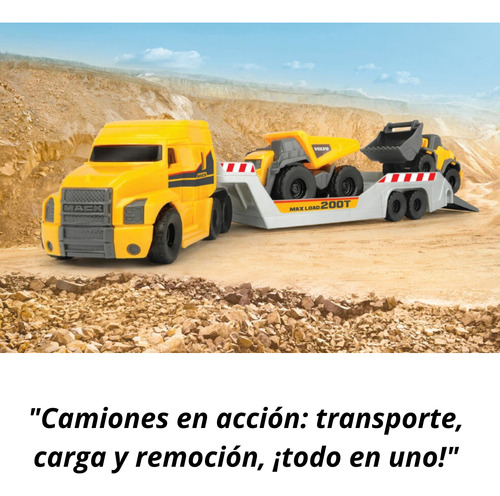 Camión De Construcción Mack Y Carga Volvo Dickie Toys Pack