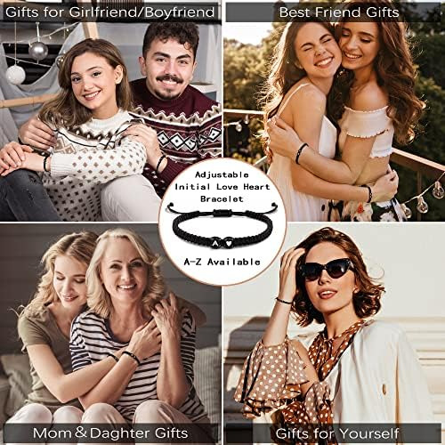Btysun Pulseras Iniciales Para Mujeres, Hombres, Adolescente