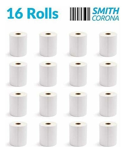 Smith Corona - 16 Rollos De Etiquetas Térmicas Directas 4x6,