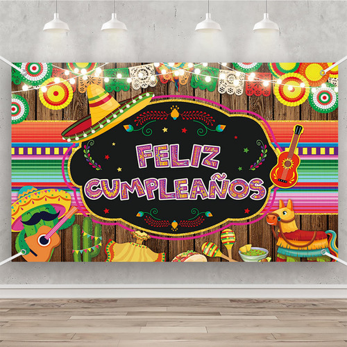 Banner Colgante De Fiesta De Cumpleaños Con Globos Coloridos