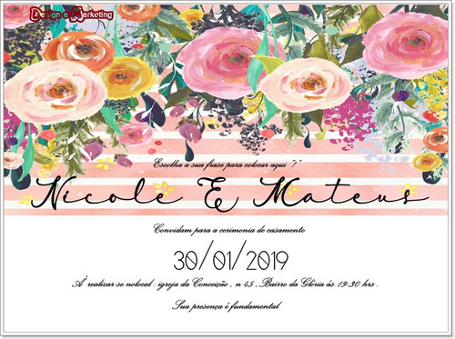 Featured image of post Convite De Casamento Rosa E Verde Por isso esse lindo convite em marrom e rosa vem para anunciar o que espera os convidados na grande festa de casamento