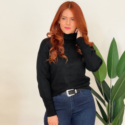 Sweater Mujer Cuello Alto Linea Elena