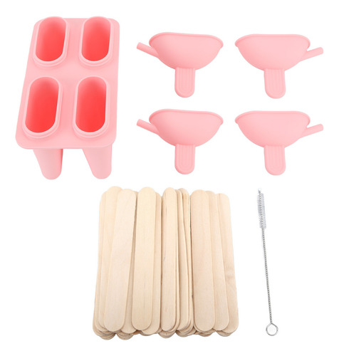 Molde De Helado De Silicona Con Palitos