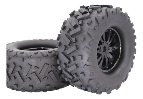 L 2pcs 170mm Truck Wheel Rim Tire For 1/8 Traxxas Hsp H 9009