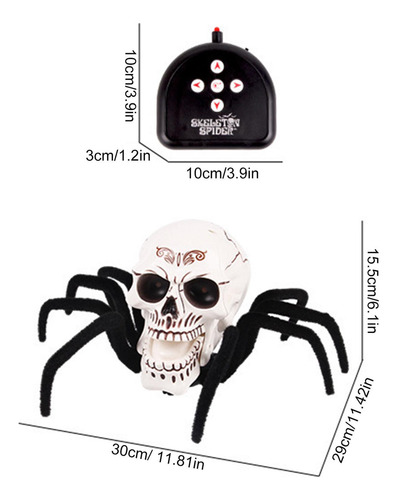 Juguete De Broma De Araña Rc Figura De Calavera De Araña Con