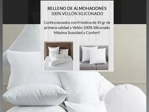 comprar Rellenos  Almohadones Vellon Siliconado 40x40 Pack 4unidades