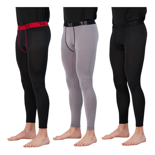 Real Essentials 4 Pack: Pantalones De Compresion Para Hombr