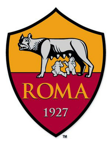 As Roma - Italia Fútbol Futbol - Etiqueta Engomada Del Coche