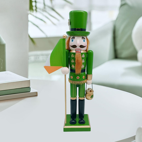 15 Pulgadas St. 's Day Nutcracker Figurine Estatua De Madera