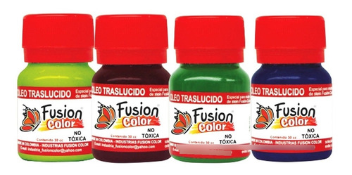 12 Oleos Traslucido X 30 Cc Fusion Color 