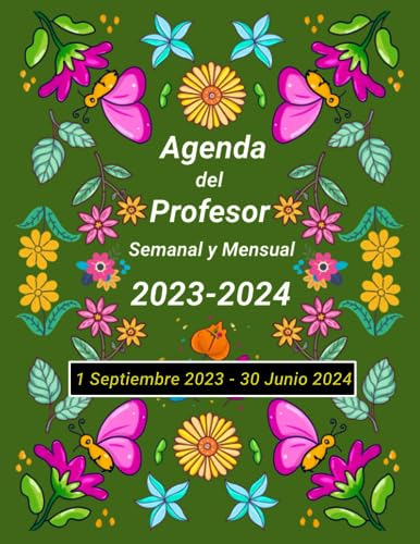 Agenda Del Profesor A4 Semanal Y Mensual: Planificador Y Org