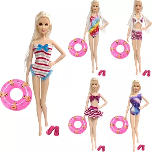 Roupa Para Boneca Barbie De Flamingo Com Chapeu E Suco