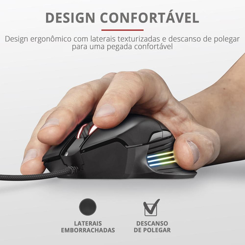Mouse Gamer Fps Trust Xidon 10000 Dpi Rgb